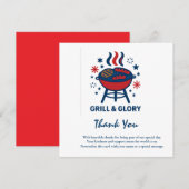 4th of July - Dankjewel Kaart - Patriottische Waar (Voorkant / Achterkant)