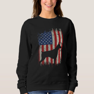 4th Of July Doberman American Flag Patriotic Dog L Trui