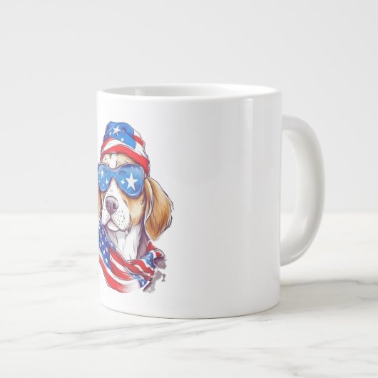 4th Of July Dog Sublimation-66361 Grote Koffiekop (Voorkant rechts)