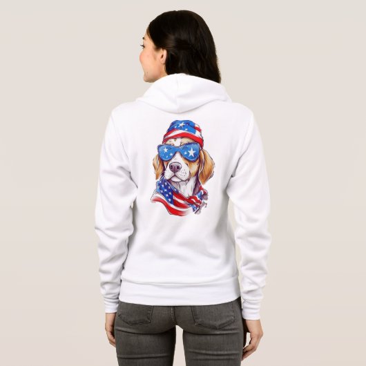 4th Of July Dog Sublimation-66361 Hoodie (Achterkant volledig)