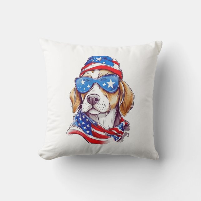 4th Of July Dog Sublimation-66361 Kussen (Voorkant)