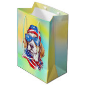 4th Of July Dog Sublimation-66361 Medium Cadeauzakje (Voorkant Gekanteld)