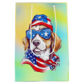 4th Of July Dog Sublimation-66361 Medium Cadeauzakje (Achterkant)