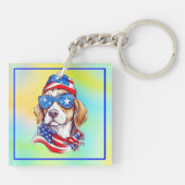 4th Of July Dog Sublimation-66361 Sleutelhanger (Achterkant)