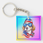 4th Of July Dog Sublimation-66361 Sleutelhanger (Voorkant)