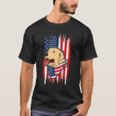 4th of July Dog USA Independence Day American Holi T-shirt (Voorkant)