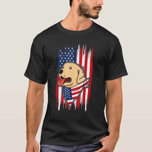 4th of July Dog USA Independence Day American Holi T-shirt (Voorkant)