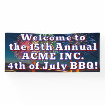 4th of July evenement outdoor banner