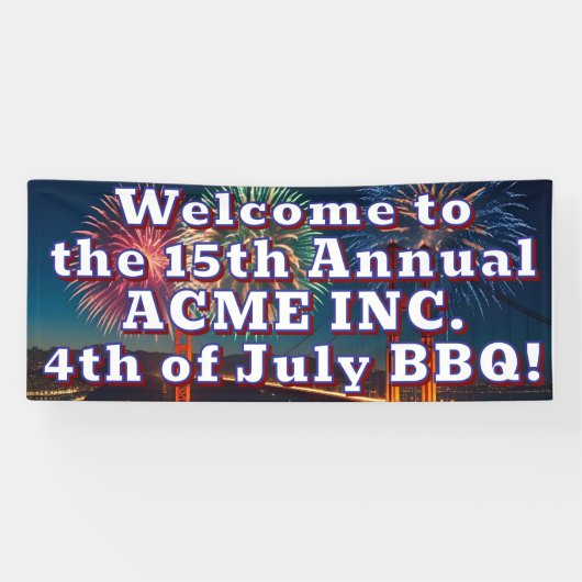  4th of July evenement outdoor banner (Horizontaal)
