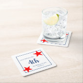 4th of July Familie Barbecue Patriottische Sterren Kartonnen Onderzetters (Insitu)