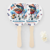 4th of July Familiereünie Bakyard BBq Party Handwaaier (Voorkant en achterkant)