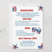 4th of July Familiereünie Bakyard BBq Party Kaart (Achterkant)