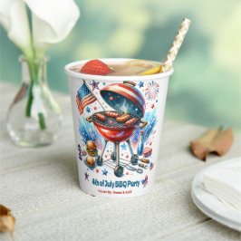 4th of July Familiereünie Bakyard BBq Party Papieren Bekers