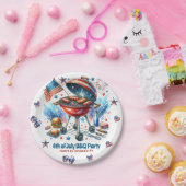 4th of July Familiereünie Bakyard BBq Party Papieren Bordje (Feest)