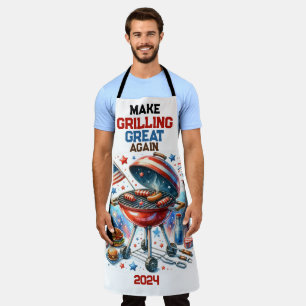 4th of July Familiereünie Bakyard BBq Party Schort