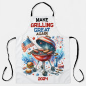 4th of July Familiereünie Bakyard BBq Party Schort (Voorkant)