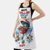 4th of July Familiereünie Bakyard BBq Party Schort (Insitu)