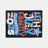 4th of July Familieviering 2025 Familiewedstrijd Fleece Deken (Voorkant (Horizontaal))