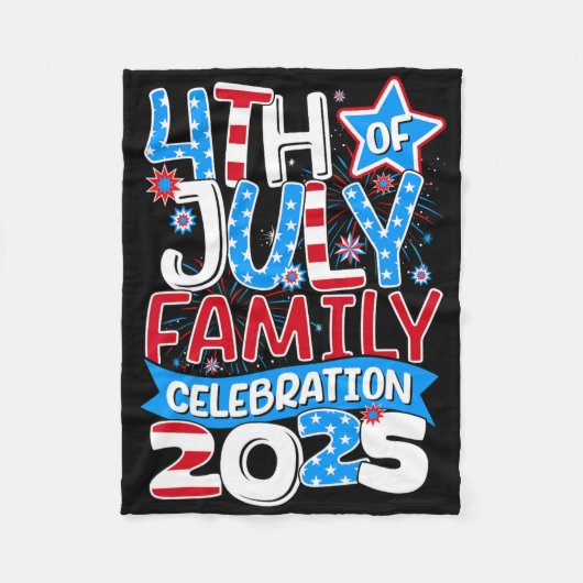4th of July Familieviering 2025 Familiewedstrijd Fleece Deken (Voorkant)