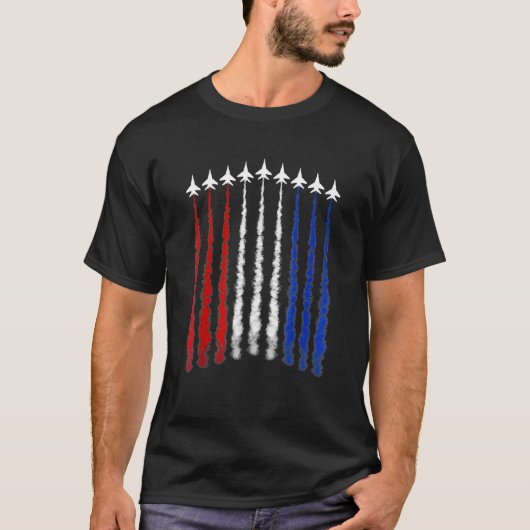 4th Of July Fighter Jet Airplane Flying American F T-shirt (Voorkant)