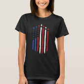 4th of July Fighter Jets with USA American Flag Ce T-shirt (Voorkant)
