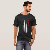 4th of July Fighter Jets with USA American Flag Ce T-shirt (Voorkant volledig)