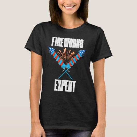 4th of July Fireworks Expert  Event Coordinators T-shirt (Voorkant)