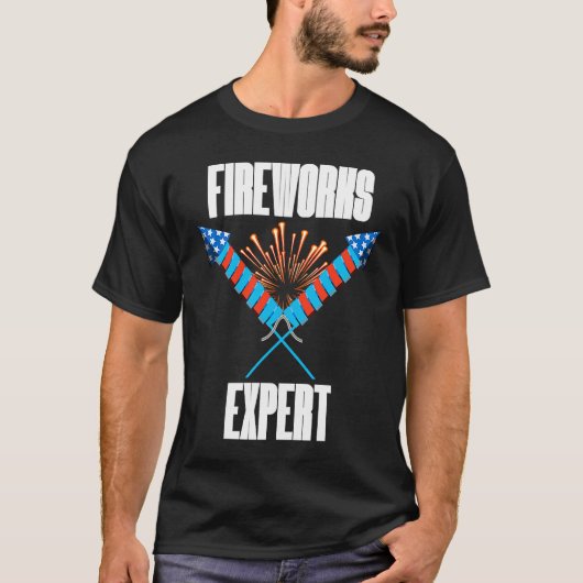 4th of July Fireworks Expert  Event Coordinators T-shirt (Voorkant)