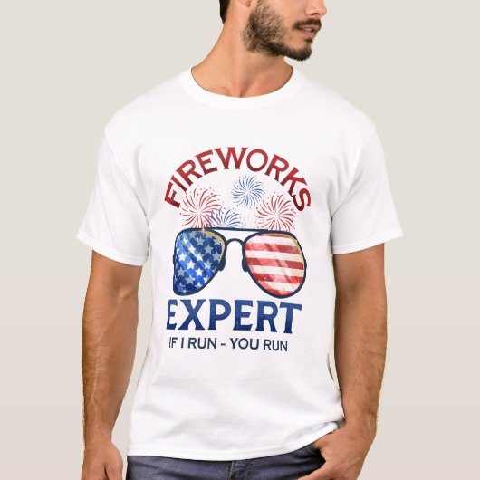 4th of July Fireworks Expert T-shirt (Voorkant)