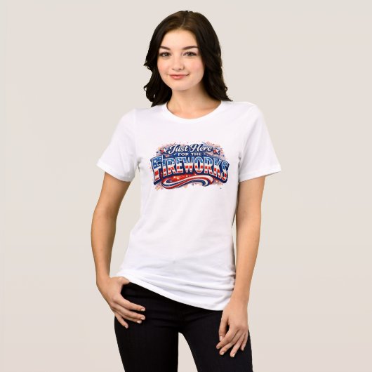 4th of July Fireworks  Tri-Blend Shirt (Voorkant volledig)