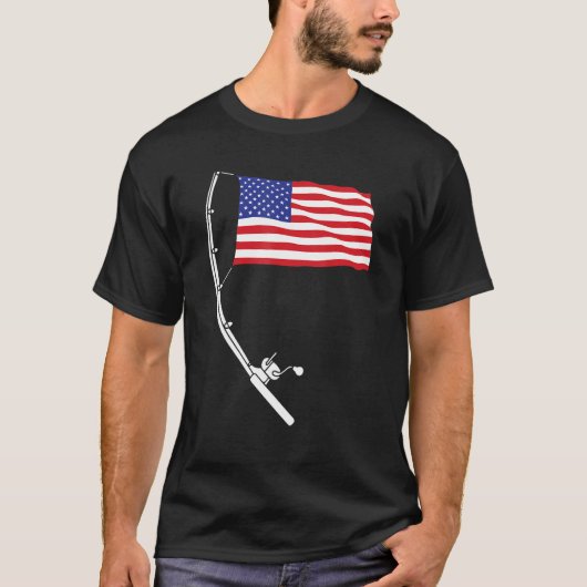 4th Of July Fishing Patirotic Fisherman Military V T-shirt (Voorkant)