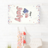 4th of July Folie Balloons Stars Stripes - Banner (Insitu)