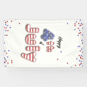 4th of July Folie Balloons Stars Stripes - Banner (Horizontaal)