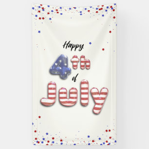 4th of July Folie Balloons Stars Stripes - Banner