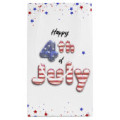 4th of July Folie Balloons Stars Stripes - Geschen Klein Cadeauzakje (Achterkant)