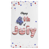 4th of July Folie Balloons Stars Stripes - Geschen Klein Cadeauzakje (Voorkant)