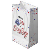 4th of July Folie Balloons Stars Stripes - Geschen Klein Cadeauzakje (Voorkant Gekanteld)