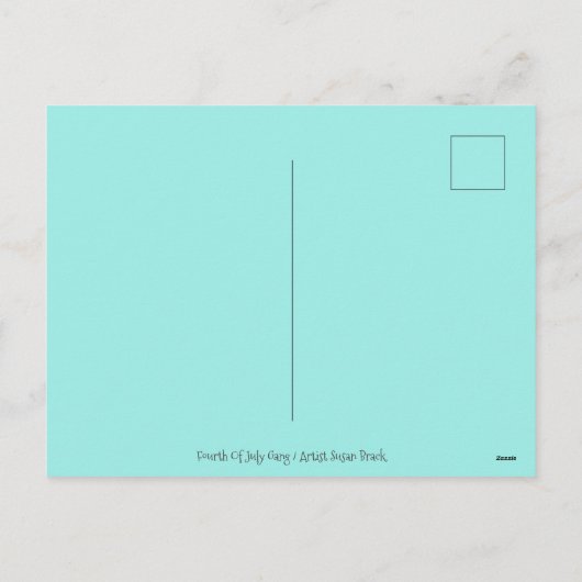 4TH OF JULY GANG, PARADE & FIREWORKS FEESTDAGENKAART (Achterkant)