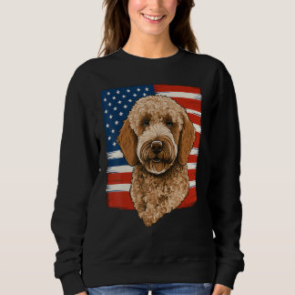 4th Of July Goldendoodle on Patriotic American Gol Trui