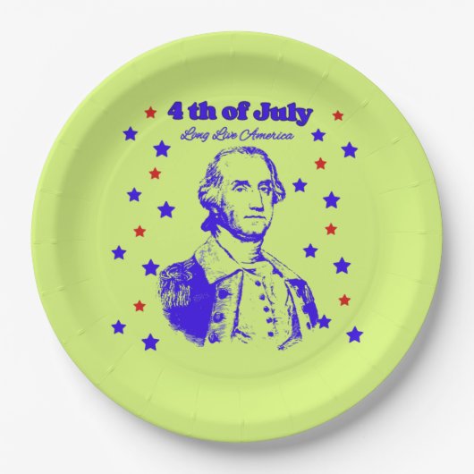 4th of July green Papieren Bordje (Voorkant)