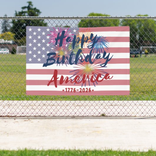 4th of July Happy Birthday America USA 250th Spandoek (Insitu)