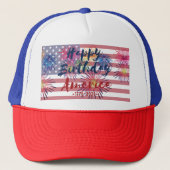 4th of July Happy Birthday America USA 250th Trucker Pet (Voorkant)
