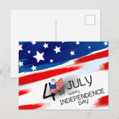 4th of July Happy Independence Day Briefkaart (Voorkant / Achterkant)