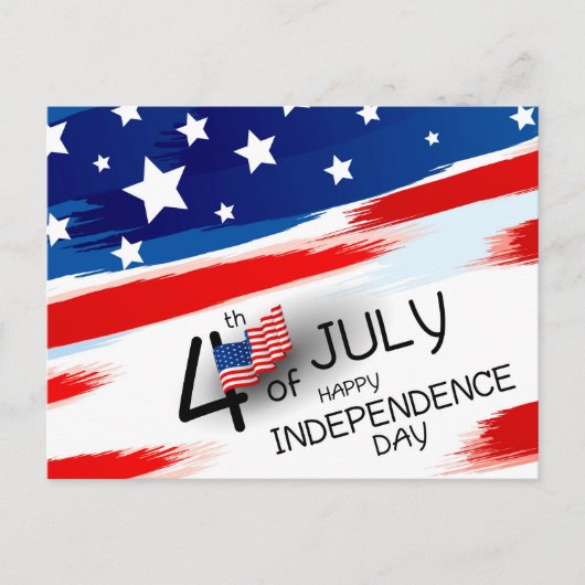 4th of July Happy Independence Day Briefkaart (Voorkant)
