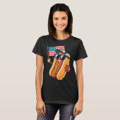 4th Of July Hotdog Funny Fourth Of July Patriotic T-shirt (Voorkant volledig)