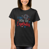 4th Of July I Like How She Explodes ing Couple T-shirt (Voorkant)