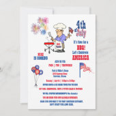 4th of July Independence Day BBQ Fireworks  Kaart (Voorkant)