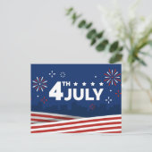 4th of July Independence Day Briefkaart (Staand voorkant)