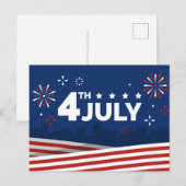 4th of July Independence Day Briefkaart (Voorkant / Achterkant)