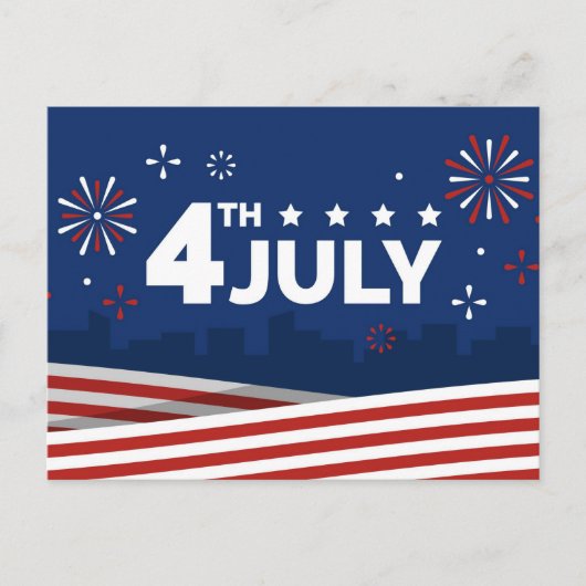 4th of July Independence Day Briefkaart (Voorkant)